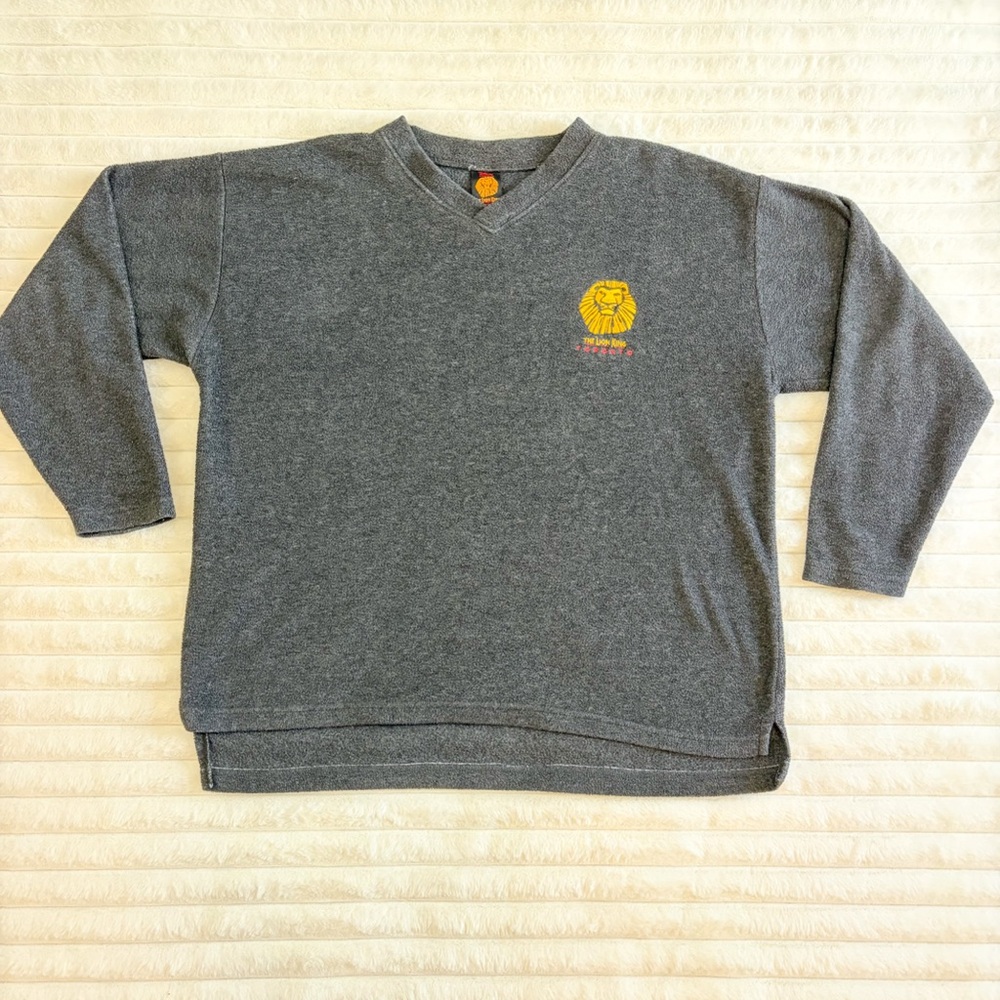 Disney Lion King Toronto Sweatshirt Gray V Neck Pullover Cozy Top